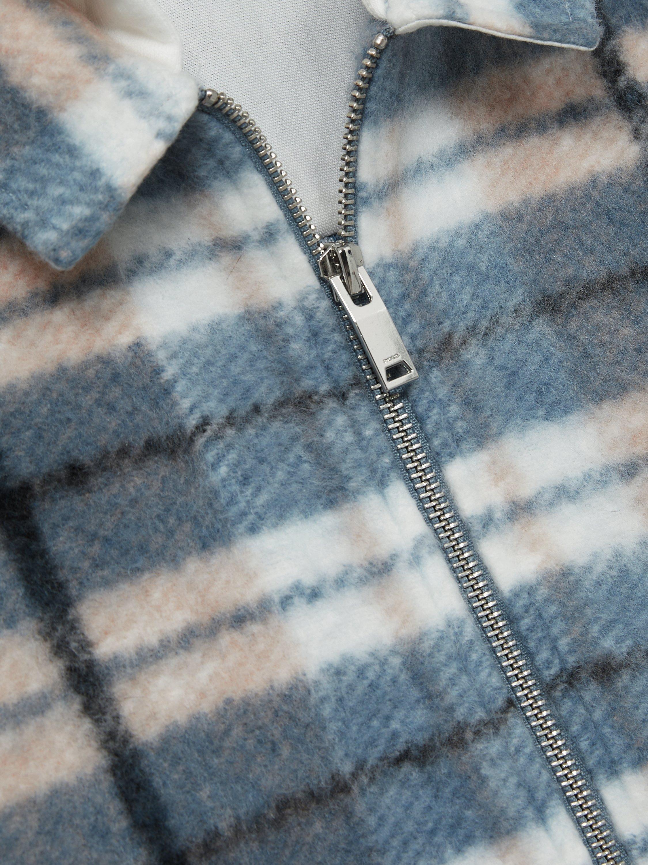 Product image 4 of 4, which shows Reiss Kids' Ostler Over Shirt, Blue/Multi, 6-7 years