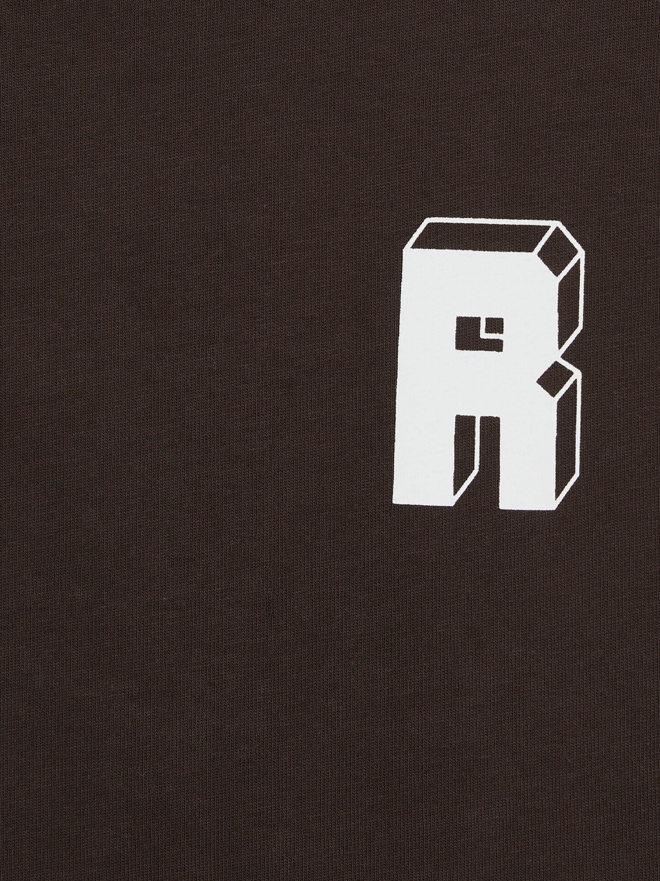 Product image 3 of 3, which shows Reiss Kids' Manny Logo Cotton T-Shirt, Brown, 13-14 years