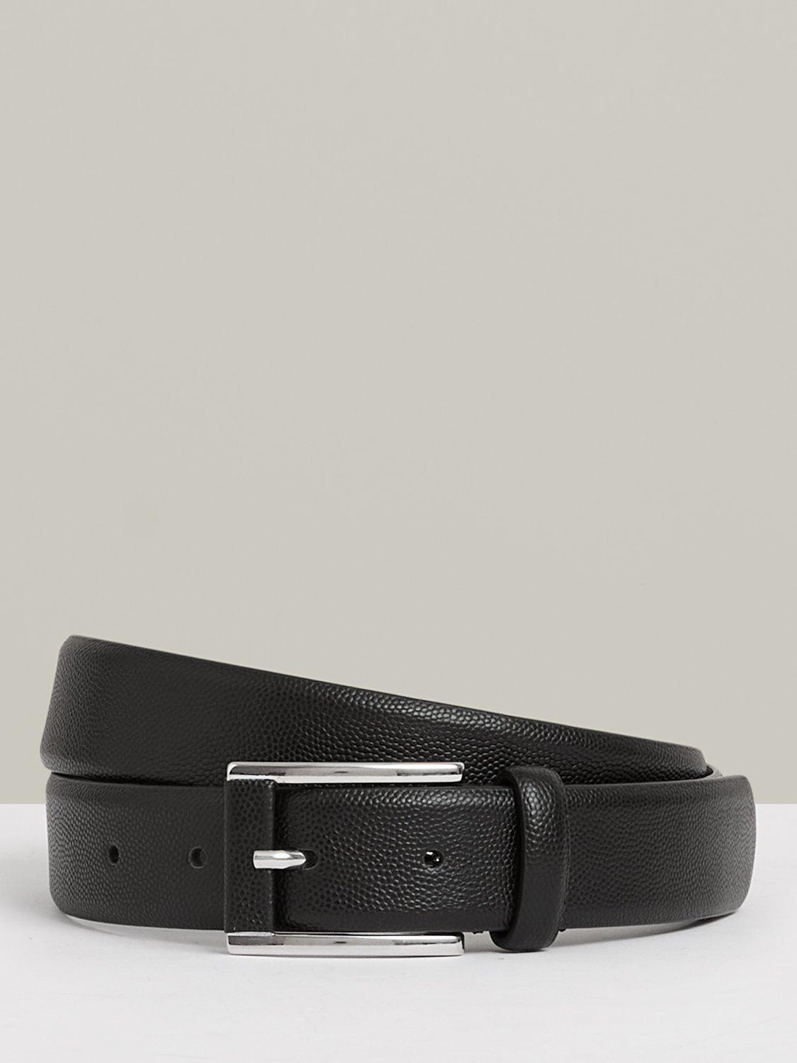 Reiss Remi Leather Belt, Black