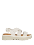 Dune London Lorro Woven Leather Flatform Sandals, White