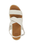 Dune London Lorro Woven Leather Flatform Sandals, White