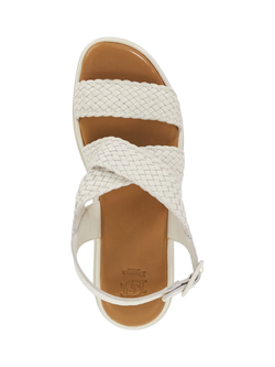 Dune London Lorro Woven Leather Flatform Sandals - view 2, White