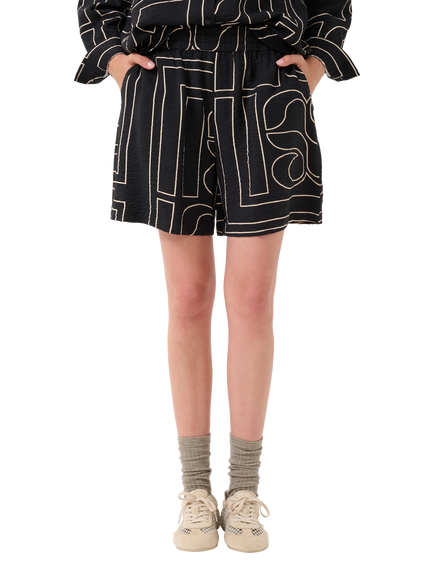 MY ESSENTIAL WARDROBE Kelly Stripe Shorts, Black/Multi, Black/Multi