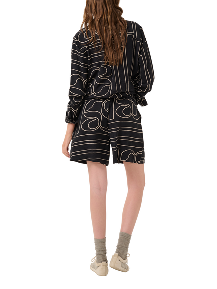 MY ESSENTIAL WARDROBE Kelly Stripe Shorts, Black/Multi - view 2, Black/Multi