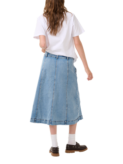 MY ESSENTIAL WARDROBE Dango Button Front Denim Skirt, Light Blue Retro Wash - view 2, Light Blue Retro Wash