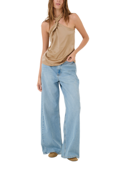 MY ESSENTIAL WARDROBE Estelle Halterneck Top, Sepia Tint - view 2, Sepia Tint