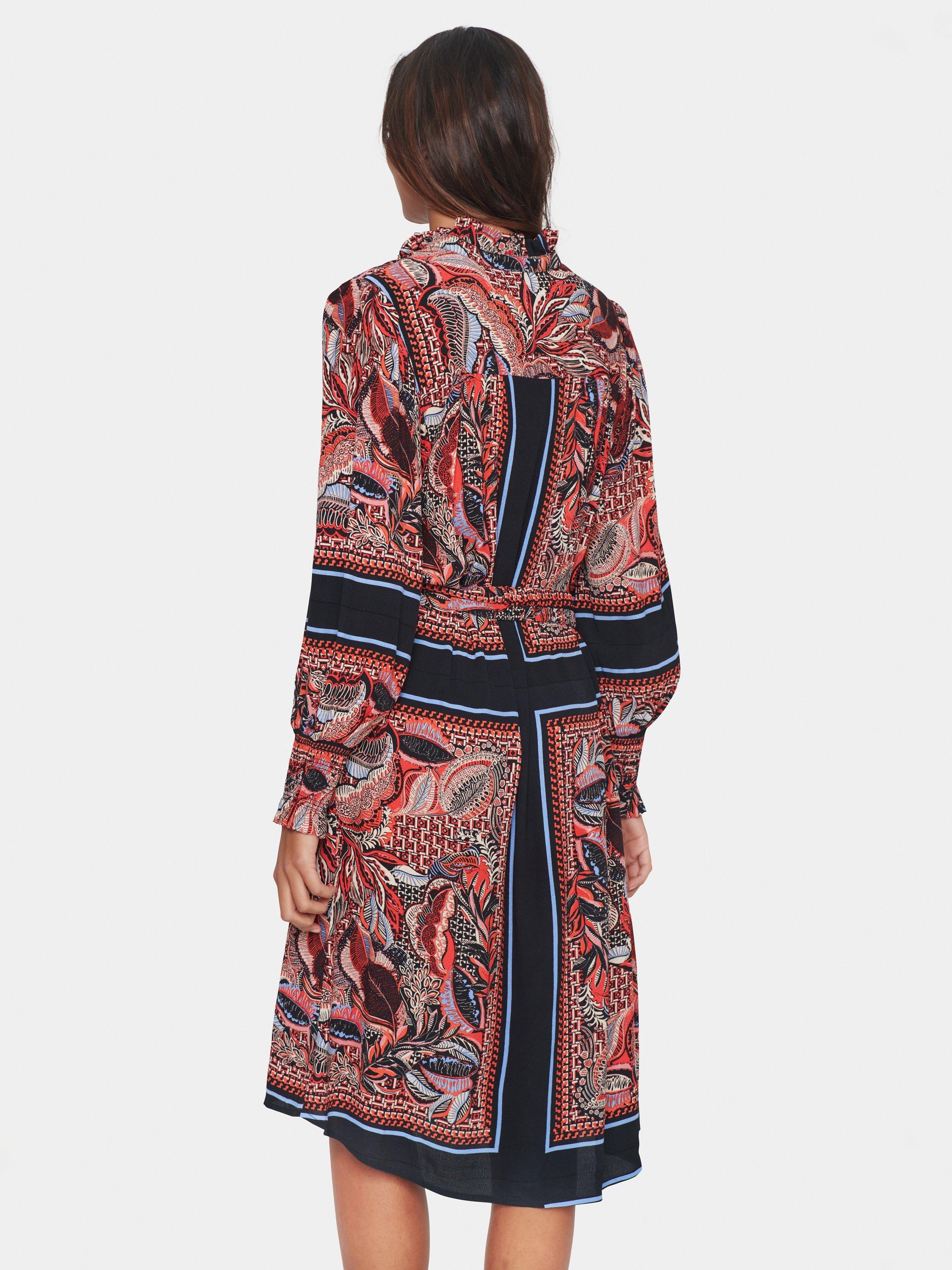 Product image 2 of 6, which shows Saint Tropez Claudette Paisley Midi Dress, Red/Multi, XS