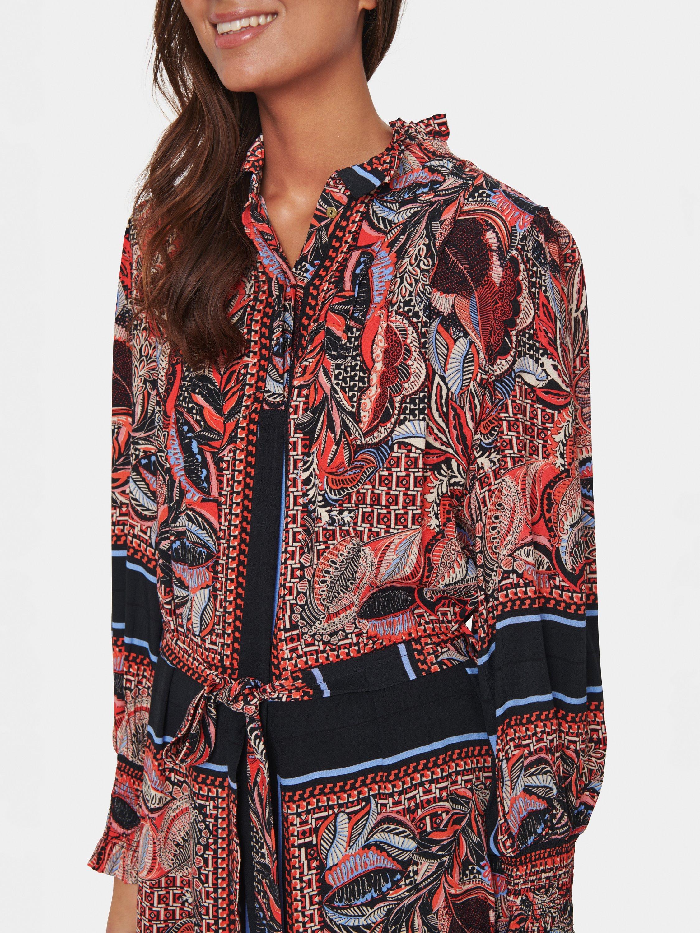 Product image 4 of 6, which shows Saint Tropez Claudette Paisley Midi Dress, Red/Multi, XS
