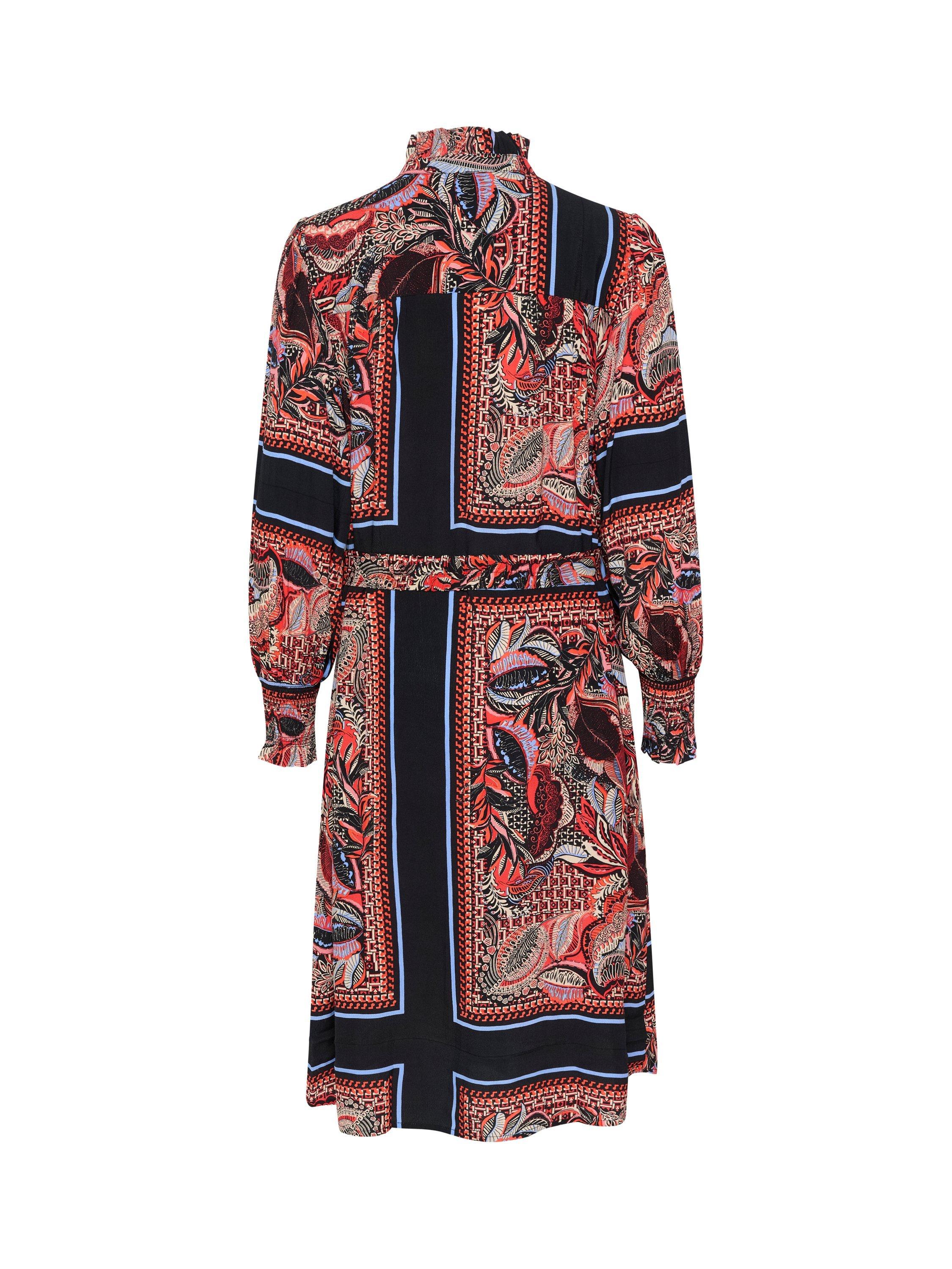 Product image 6 of 6, which shows Saint Tropez Claudette Paisley Midi Dress, Red/Multi, XS