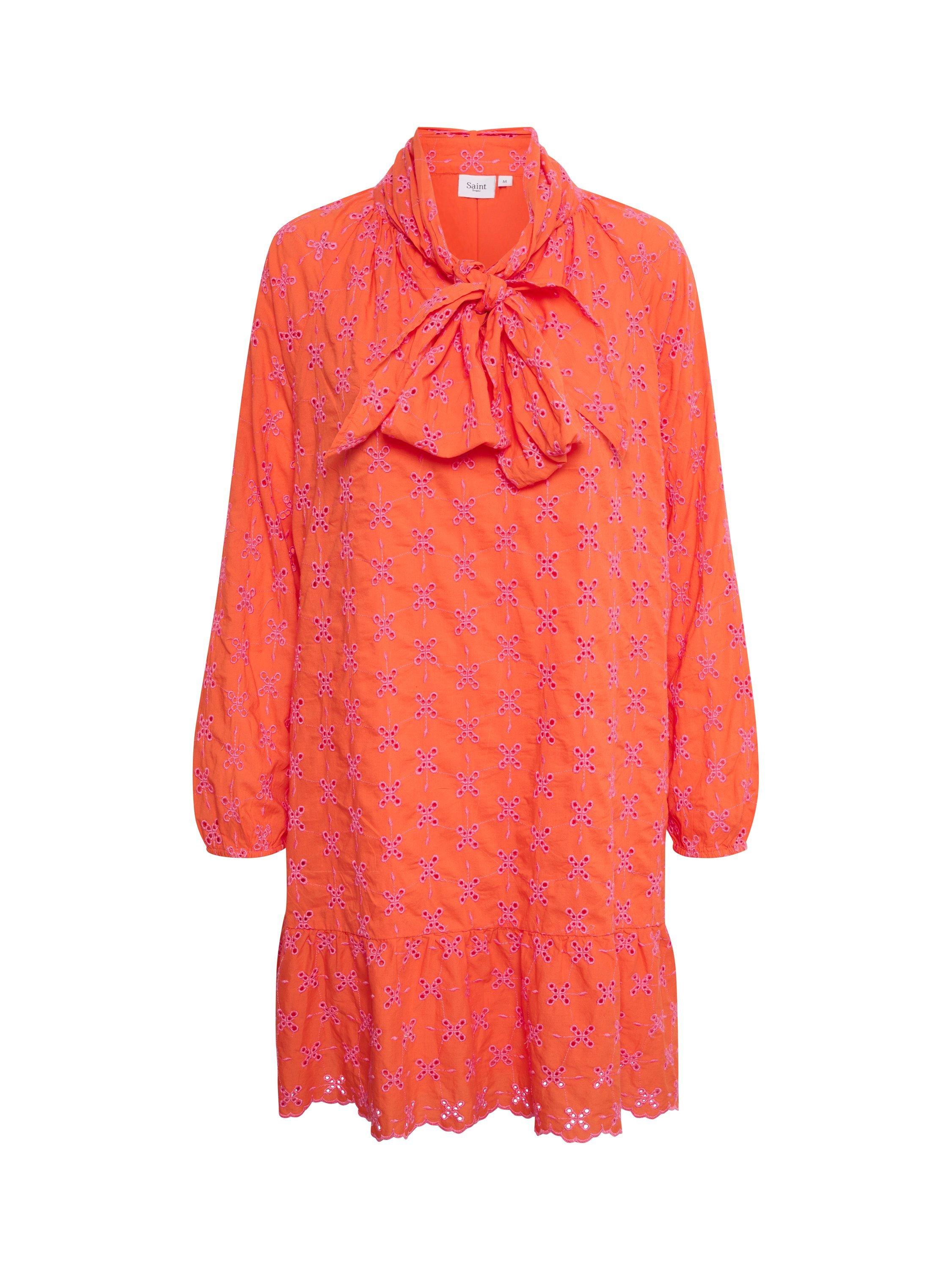 Product image 7 of 7, which shows Saint Tropez Dafne Embroidered Mini Dress, Orange, XS