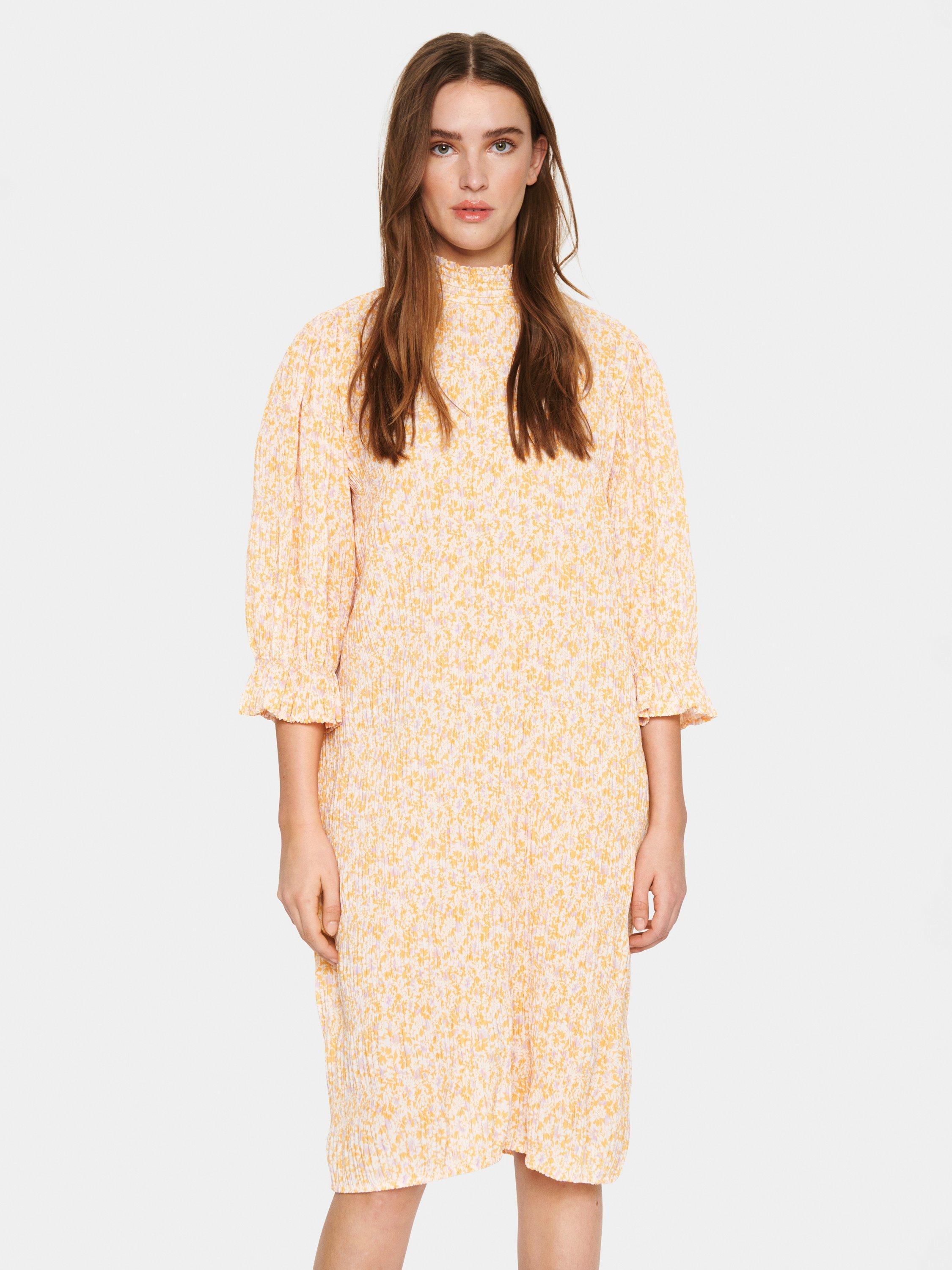 Product image 1 of 6, which shows Saint Tropez Tamara Floral Tie Waist Dress, Chamois Juicy, XS