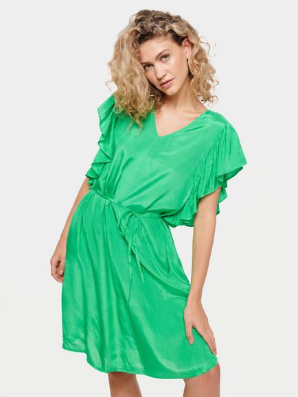 Saint Tropez Ubritt Ruffle Sleeve Dress, Bright Green