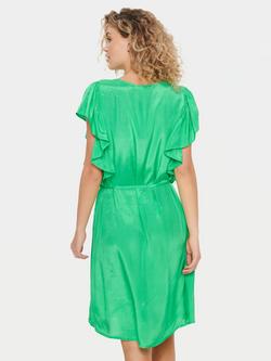 Saint Tropez Ubritt Ruffle Sleeve Dress - view 2, Bright Green