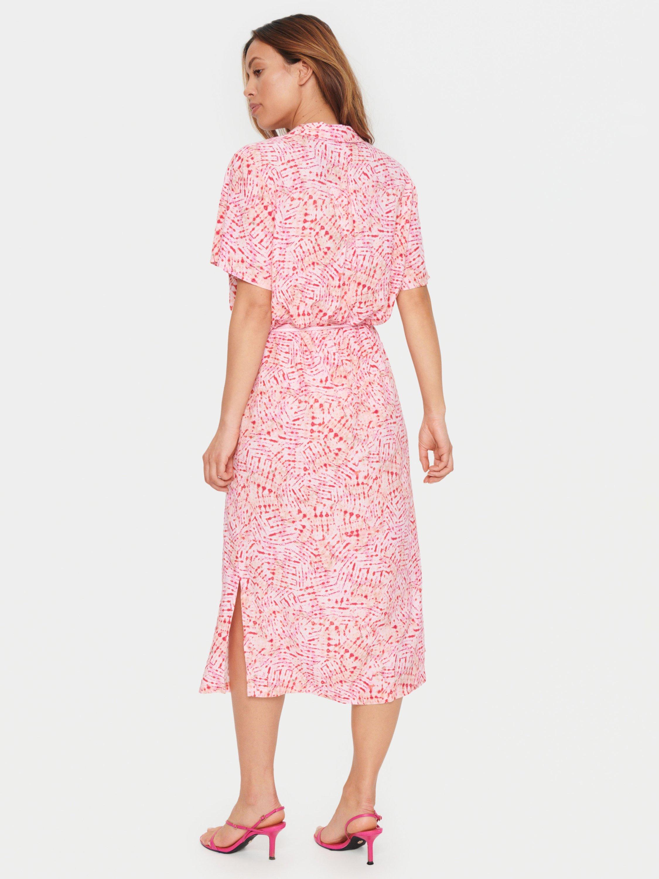 Product image 2 of 5, which shows Saint Tropez Velah Abstract Midi Dress, Pink/Multi, M