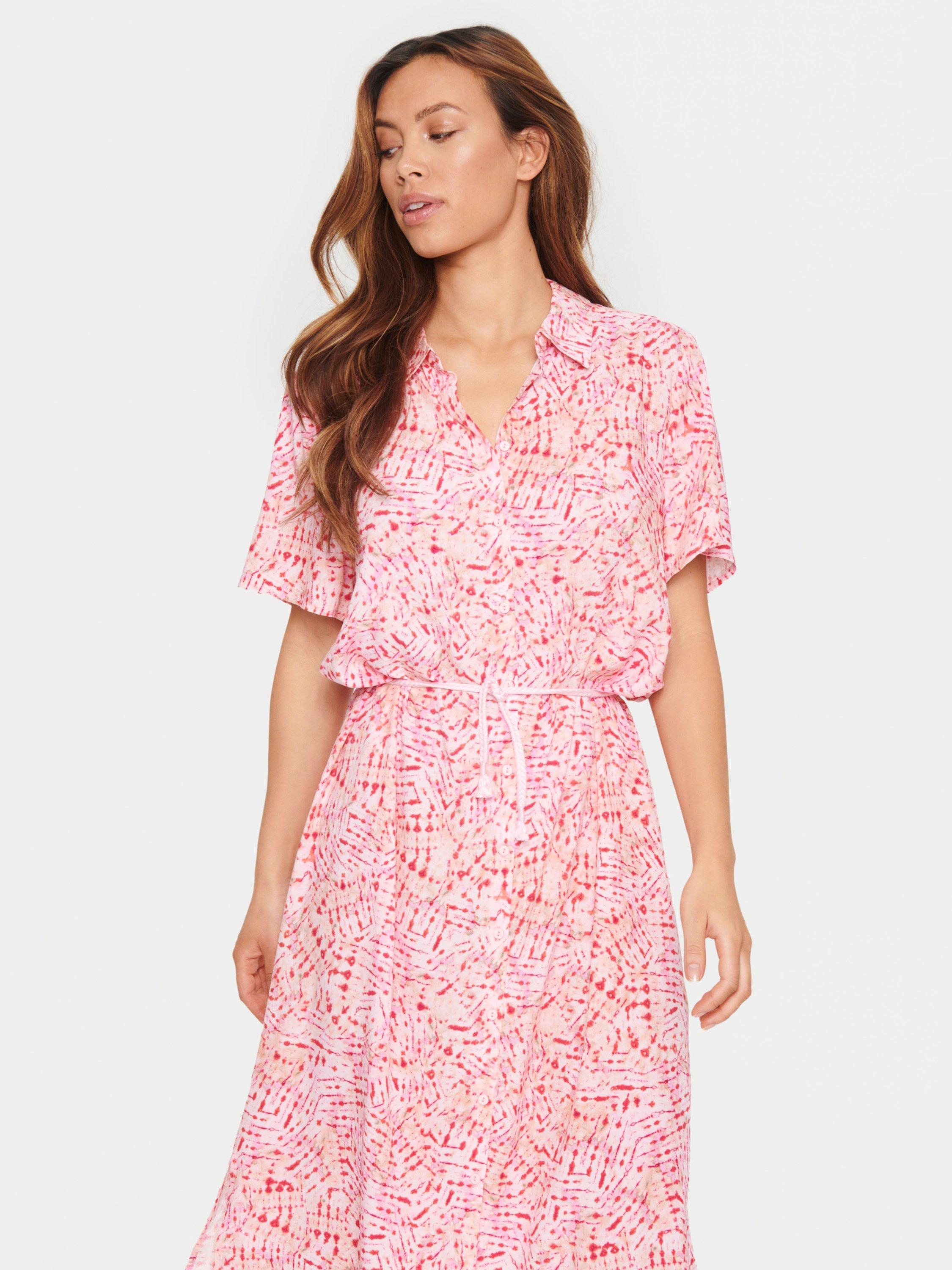 Product image 3 of 5, which shows Saint Tropez Velah Abstract Midi Dress, Pink/Multi, M