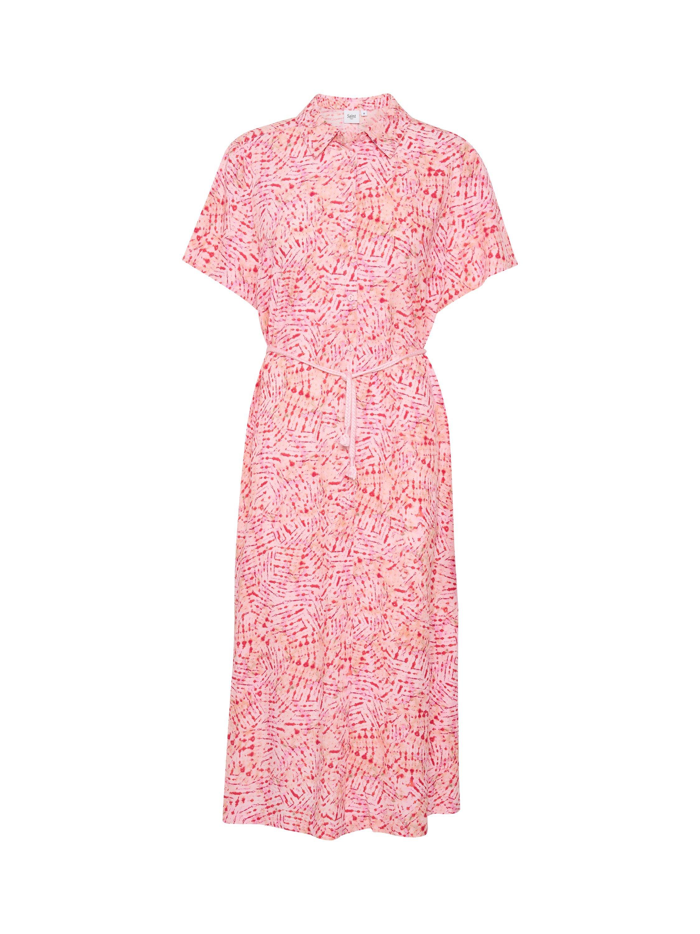 Product image 4 of 5, which shows Saint Tropez Velah Abstract Midi Dress, Pink/Multi, M