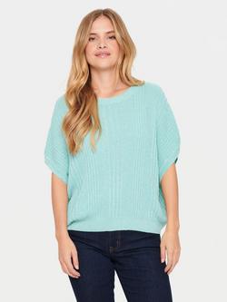 Saint Tropez DezraSZ Shimmer Jumper, Turquoise, Turquoise