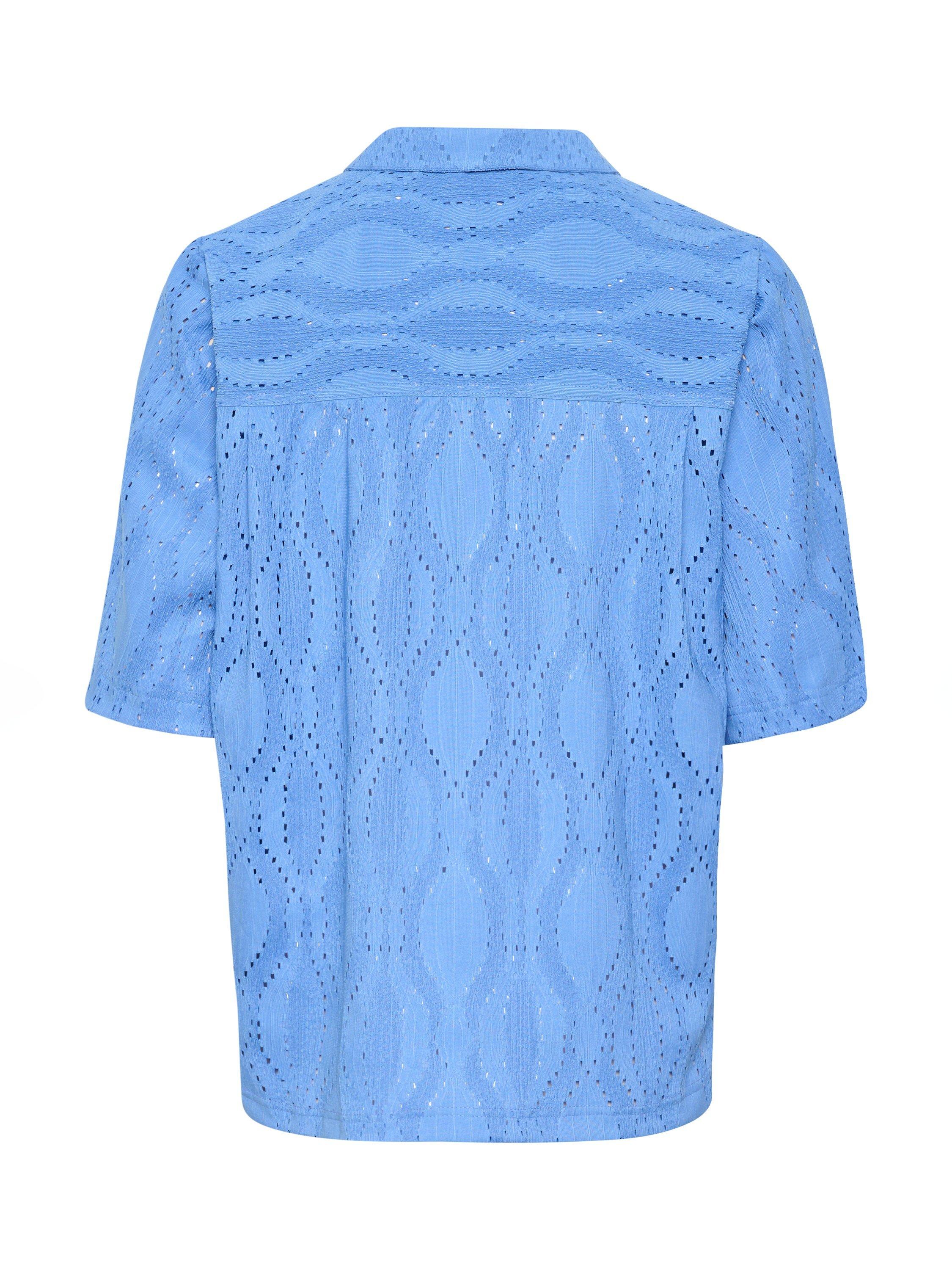 Product image 6 of 6, which shows Saint Tropez Dorris Cutout Shirt, Blue, XS