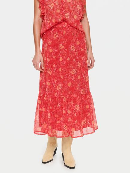 Saint Tropez TanizSZ Floral Skirt, Red Eque Bohem