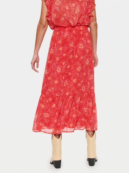 Saint Tropez TanizSZ Floral Skirt - view 2, Red Eque Bohem