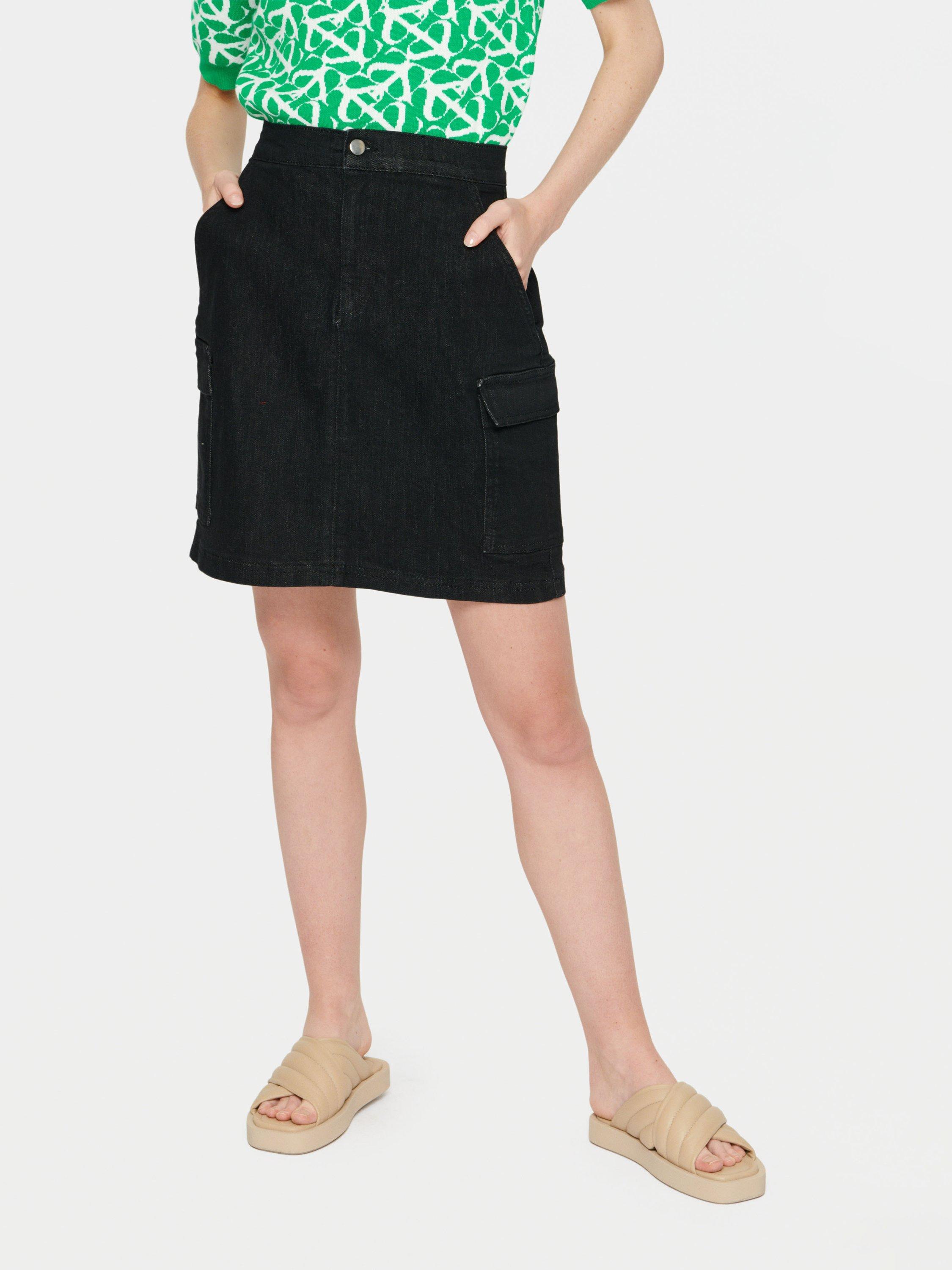 Product image 1 of 6, which shows Saint Tropez Vando Cargo Skirt, Black, S