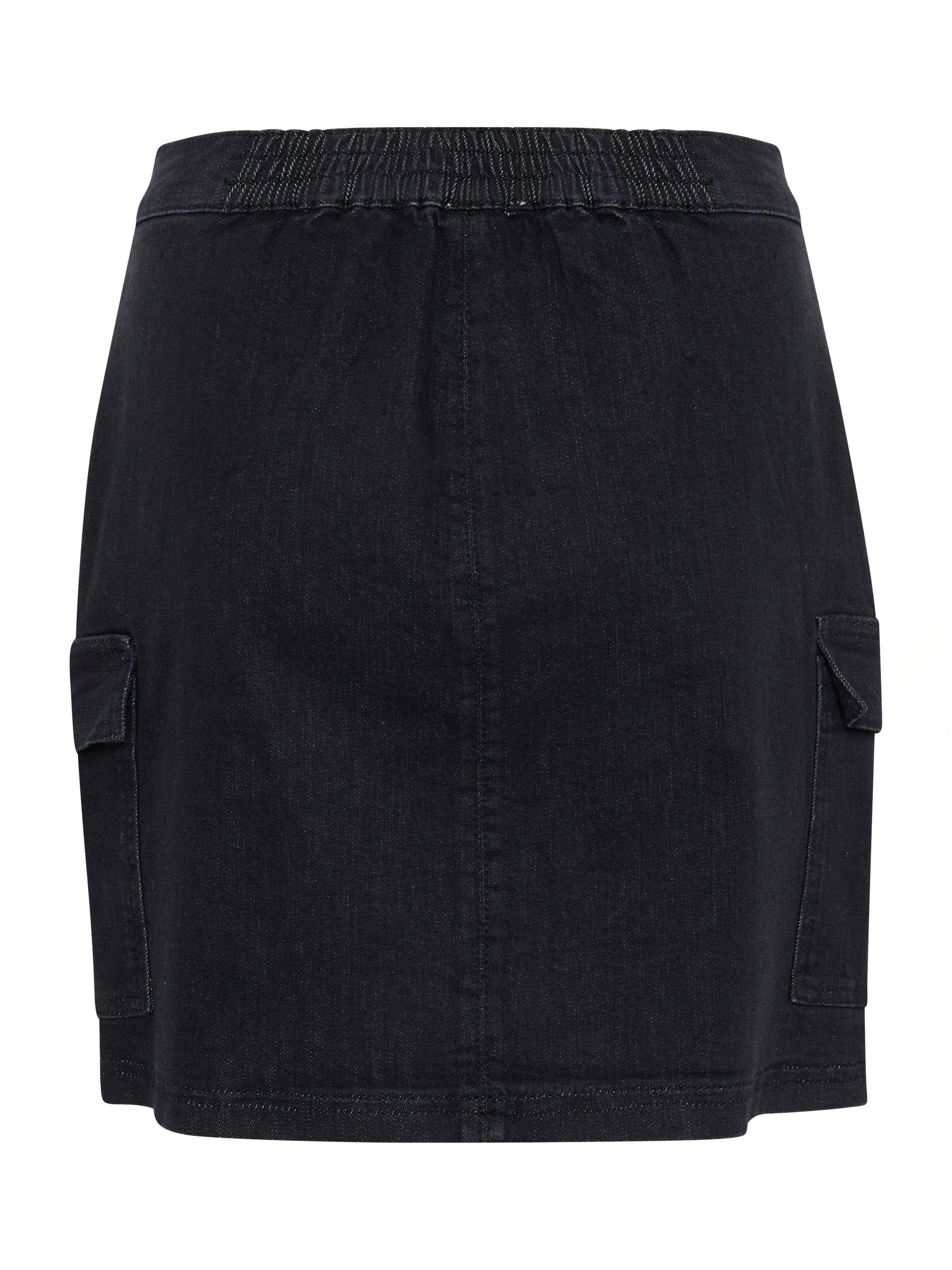 Product image 6 of 6, which shows Saint Tropez Vando Cargo Skirt, Black, S