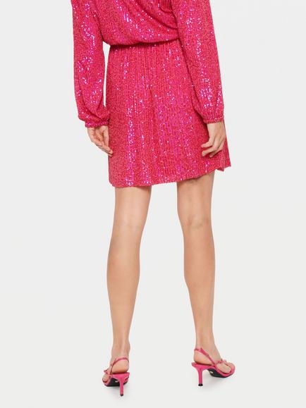 Saint Tropez Xenira Sequin Skirt, Raspberry Sorbet - view 2, Raspberry Sorbet