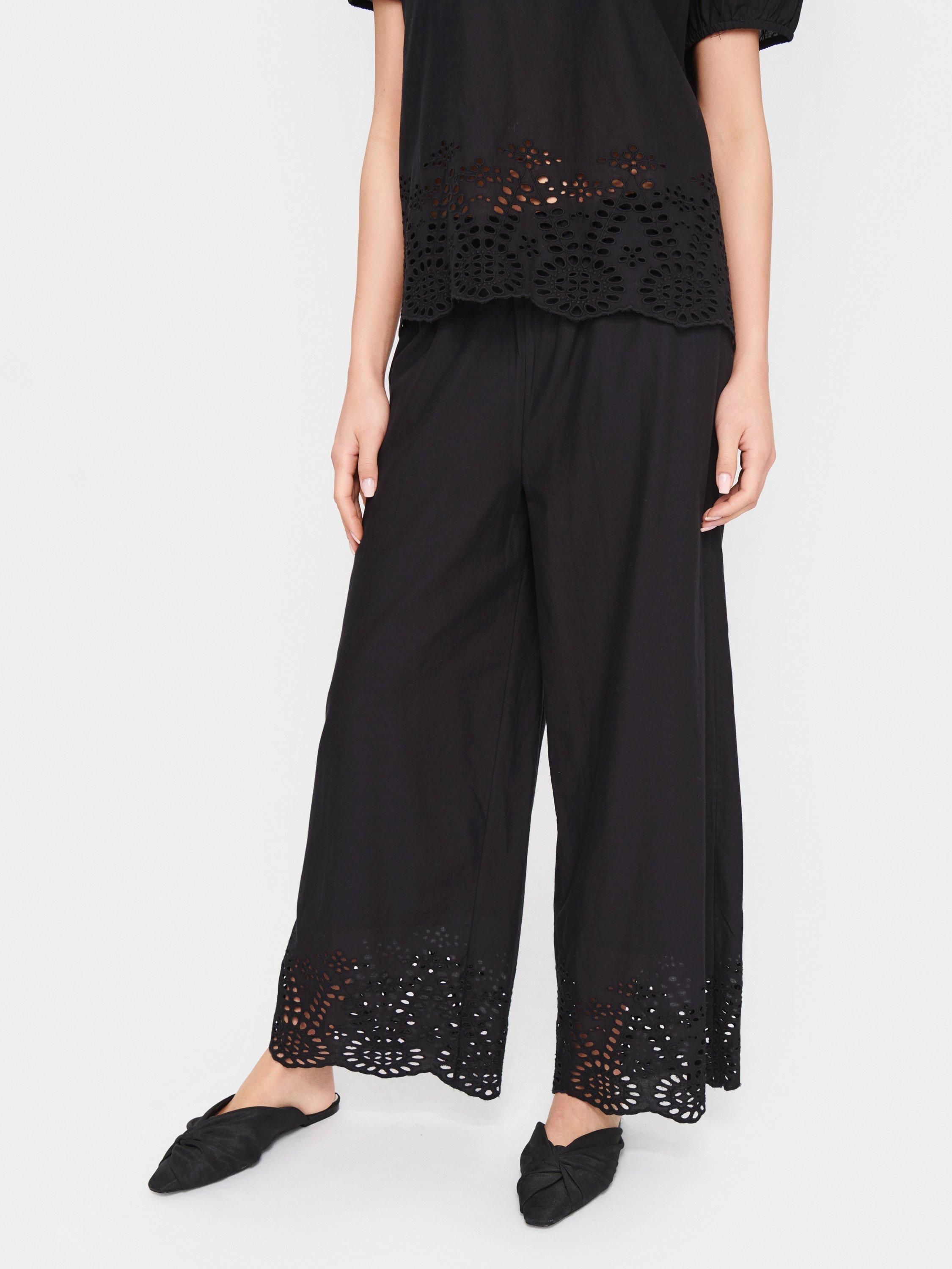 Product image 1 of 6, which shows Saint Tropez Eamaja Wide Leg Trousers, Black, XS