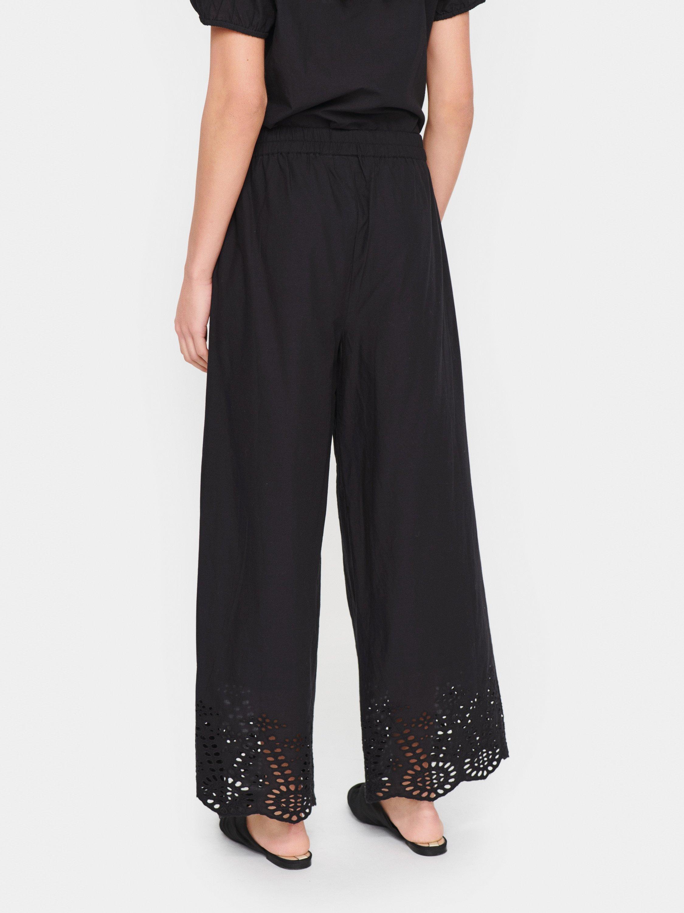 Product image 2 of 6, which shows Saint Tropez Eamaja Wide Leg Trousers, Black, XS