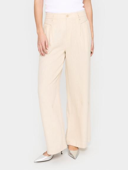 Saint Tropez Estelle Linen Blend Trousers, Fog Melange, Fog Melange