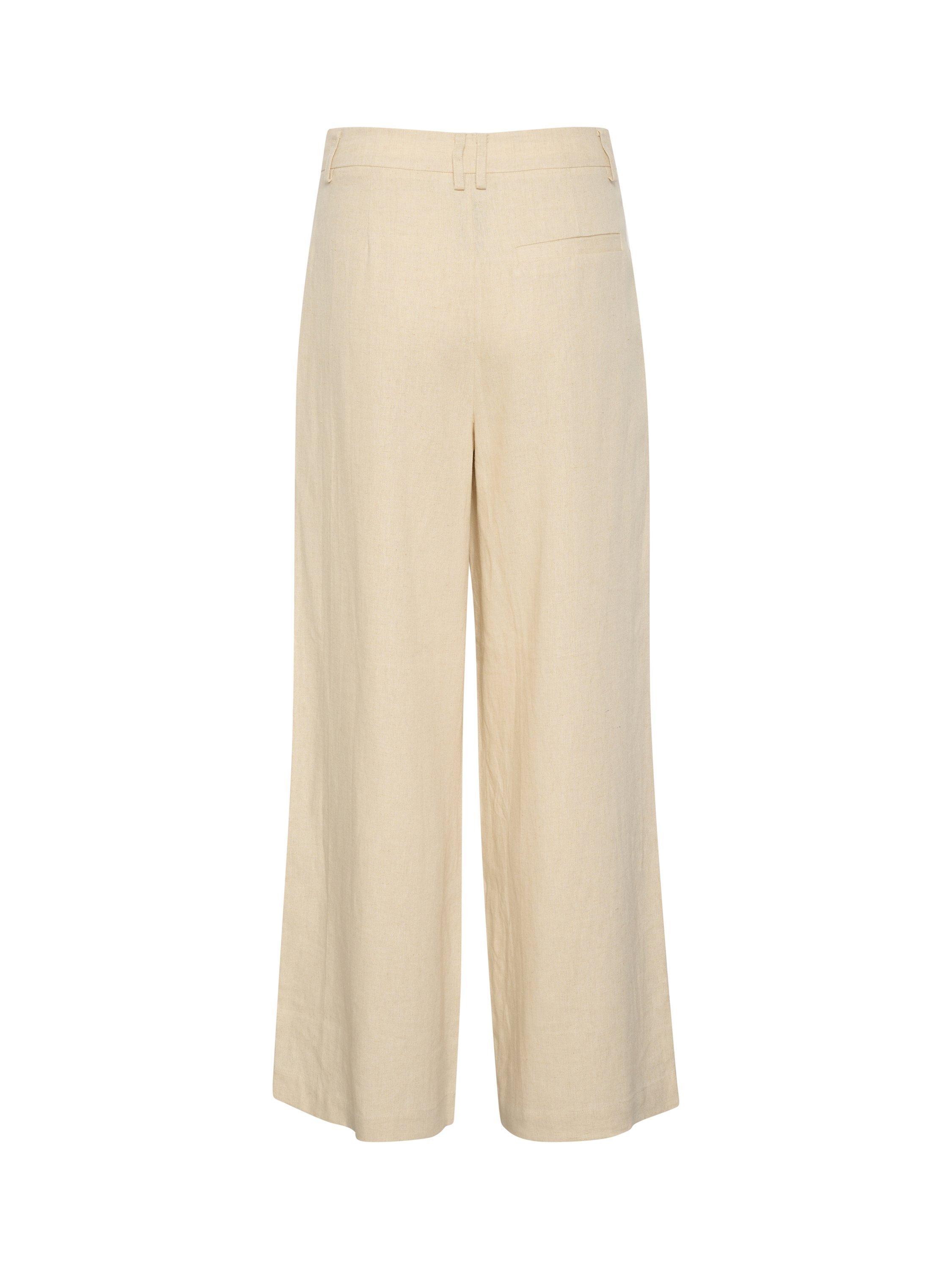 Product image 6 of 6, which shows Saint Tropez Estelle Linen Blend Trousers, Fog Melange, XS
