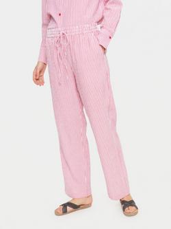 Saint Tropez Ummi Stripe Trousers, Equestrian Red, Equestrian Red