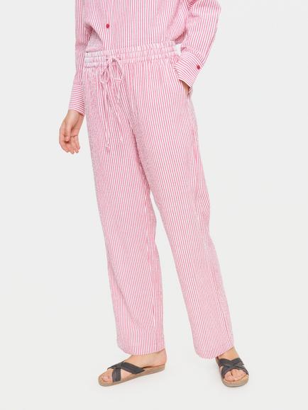 Saint Tropez Ummi Stripe Trousers, Equestrian Red, Equestrian Red