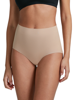 Commando High Rise Bikini Knickers - view 2, Beige