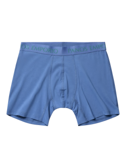 Panos Emporio Bamboo Organic Cotton Mix Boxer Shorts, Pack of 3, High Tide/ Peacock - view 2, High Tide/ Peacock