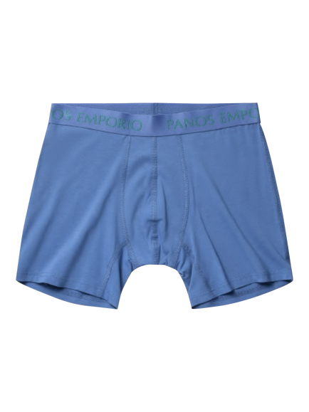 Panos Emporio Bamboo Organic Cotton Mix Boxer Shorts, Pack of 3, High Tide/ Peacock - view 2, High Tide/ Peacock