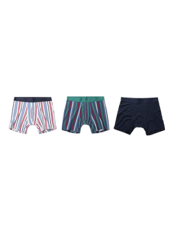 Panos Emporio Bamboo Organic Cotton Mix Boxer Shorts, Pack of 3, Multi, Multi
