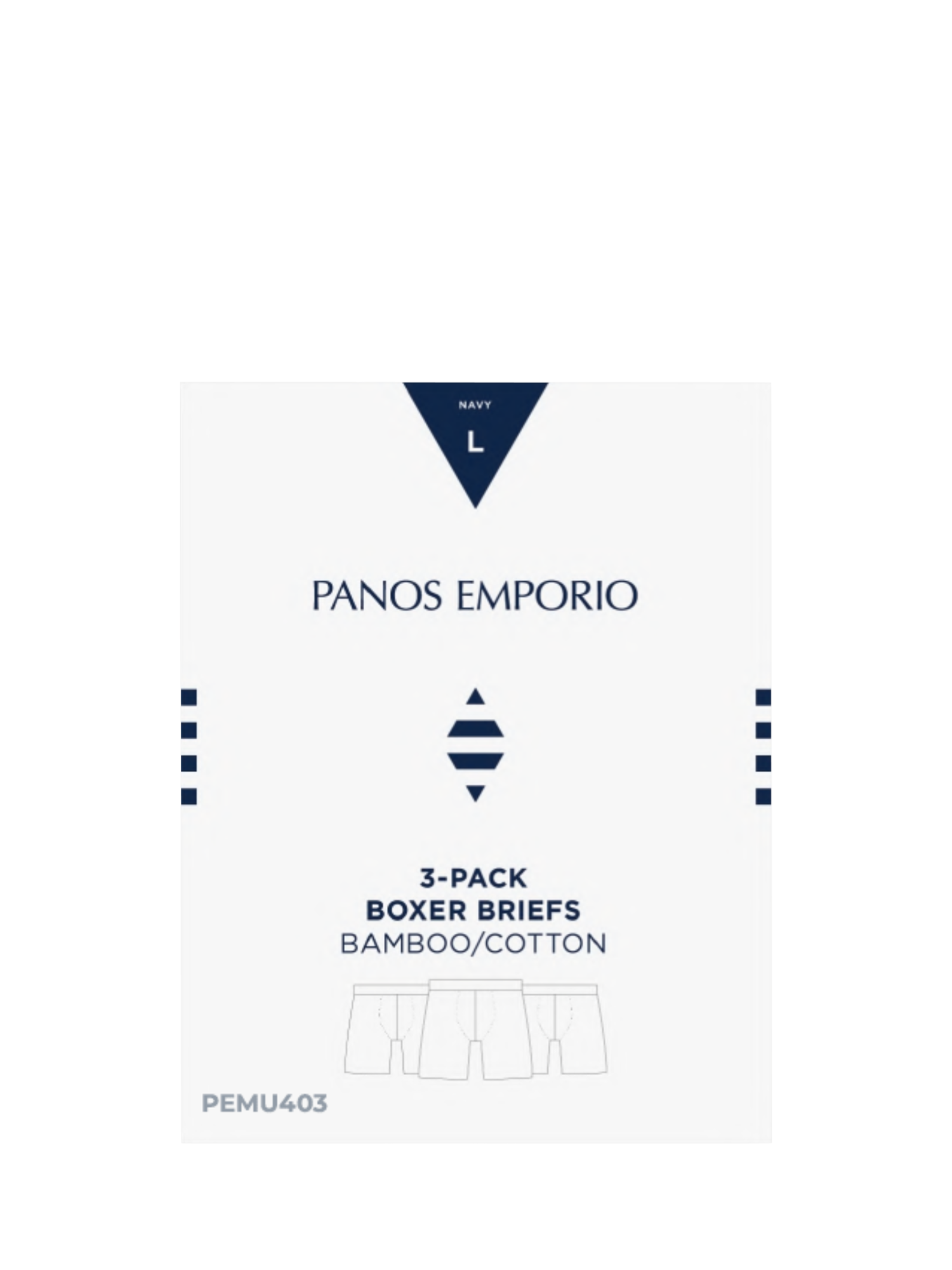 Product image 5 of 5, which shows Panos Emporio Bamboo Organic Cotton Mix Boxer Shorts, Pack of 3, Multi, S