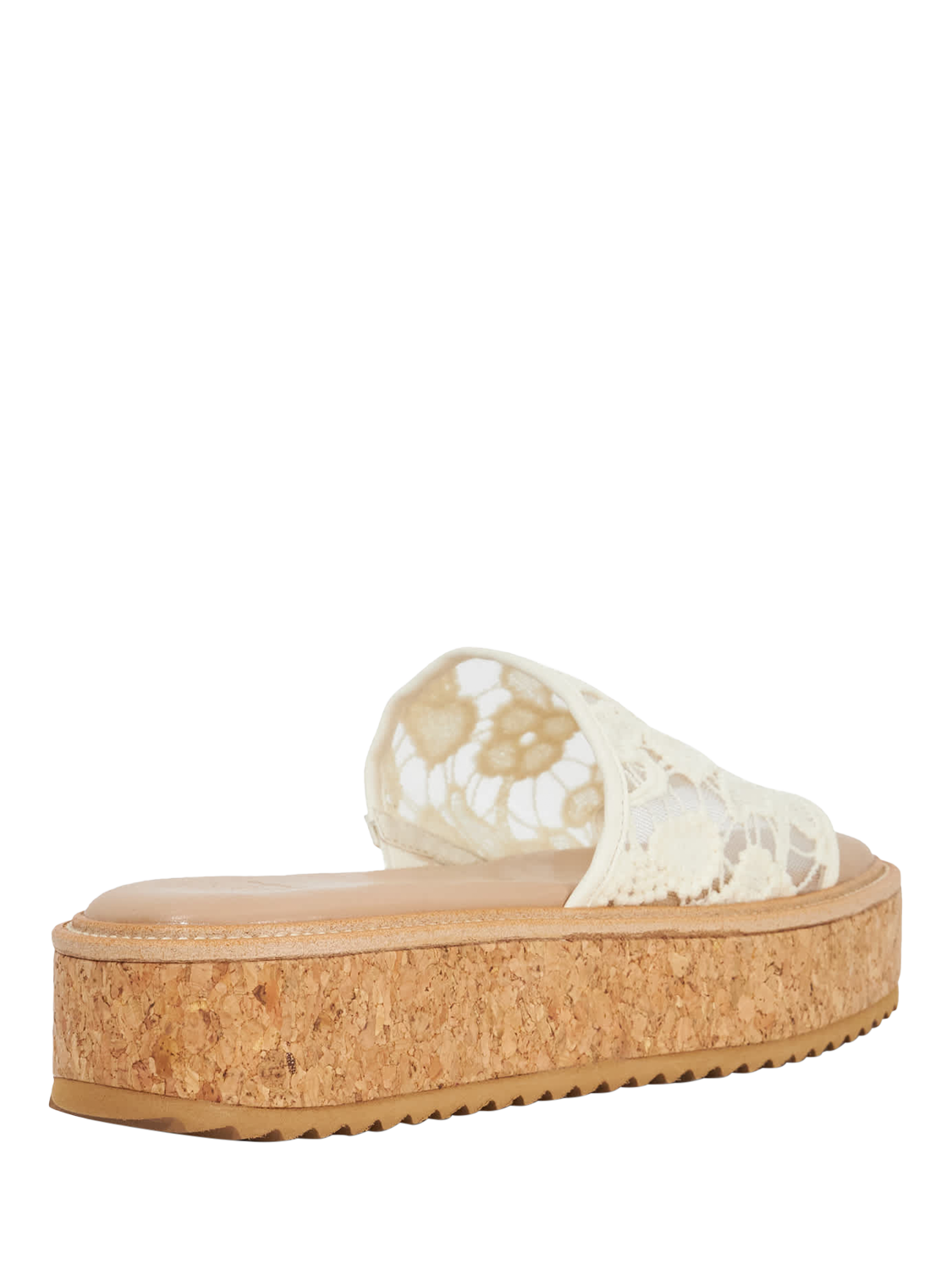 Product image 4 of 5, which shows Dune London Luffit Lace Flatform Sandals, Cream, EU36