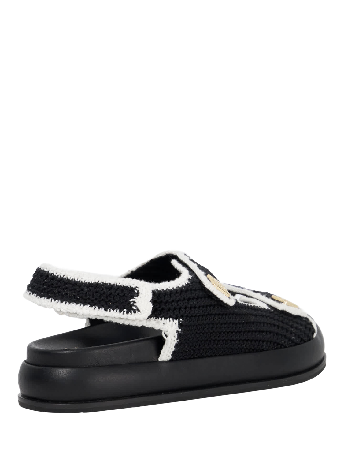 Product image 4 of 5, which shows Dune London Luffle Contrast Double Buckle Flatform Sandals, Black, EU36