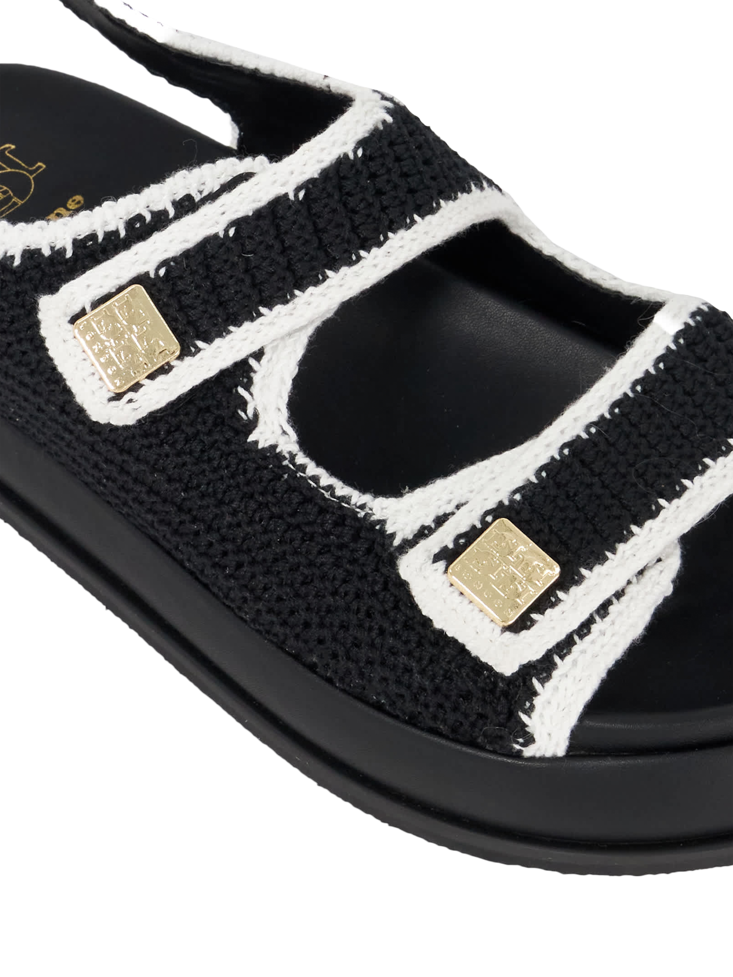 Product image 5 of 5, which shows Dune London Luffle Contrast Double Buckle Flatform Sandals, Black, EU36