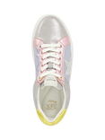 Dune Emeelia Star Leather Embellished Lace Up Trainers, Multi