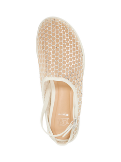 Dune London Goss Mesh Slingback Mule Sandals - view 2, White/Multi