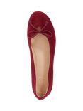 Dune London Hilife Suede Ballerina Pumps, Burgundy