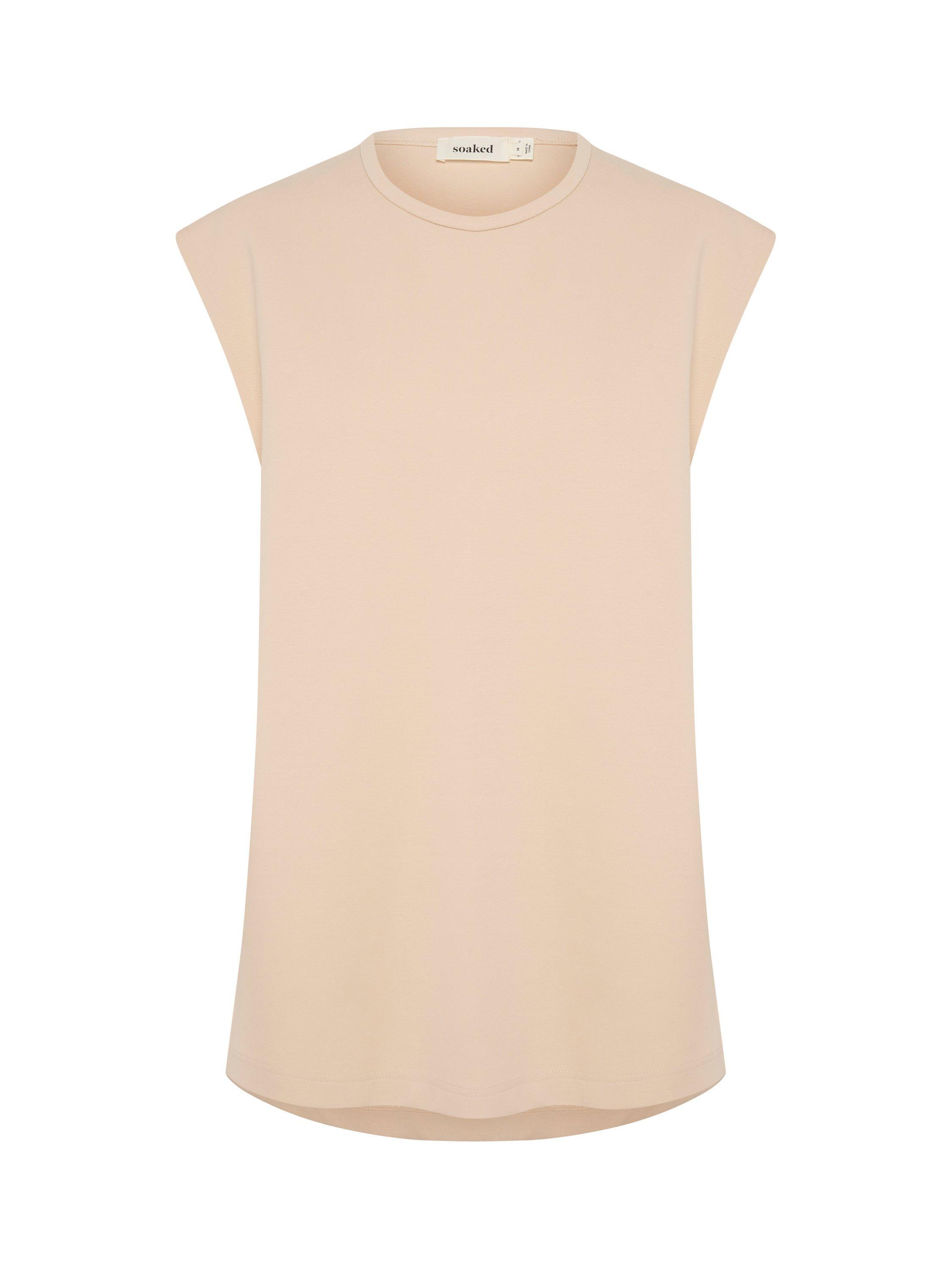 Product image 5 of 6, which shows Soaked In Luxury Anastasia Longline Sleeveless Top, Sandshell, XS