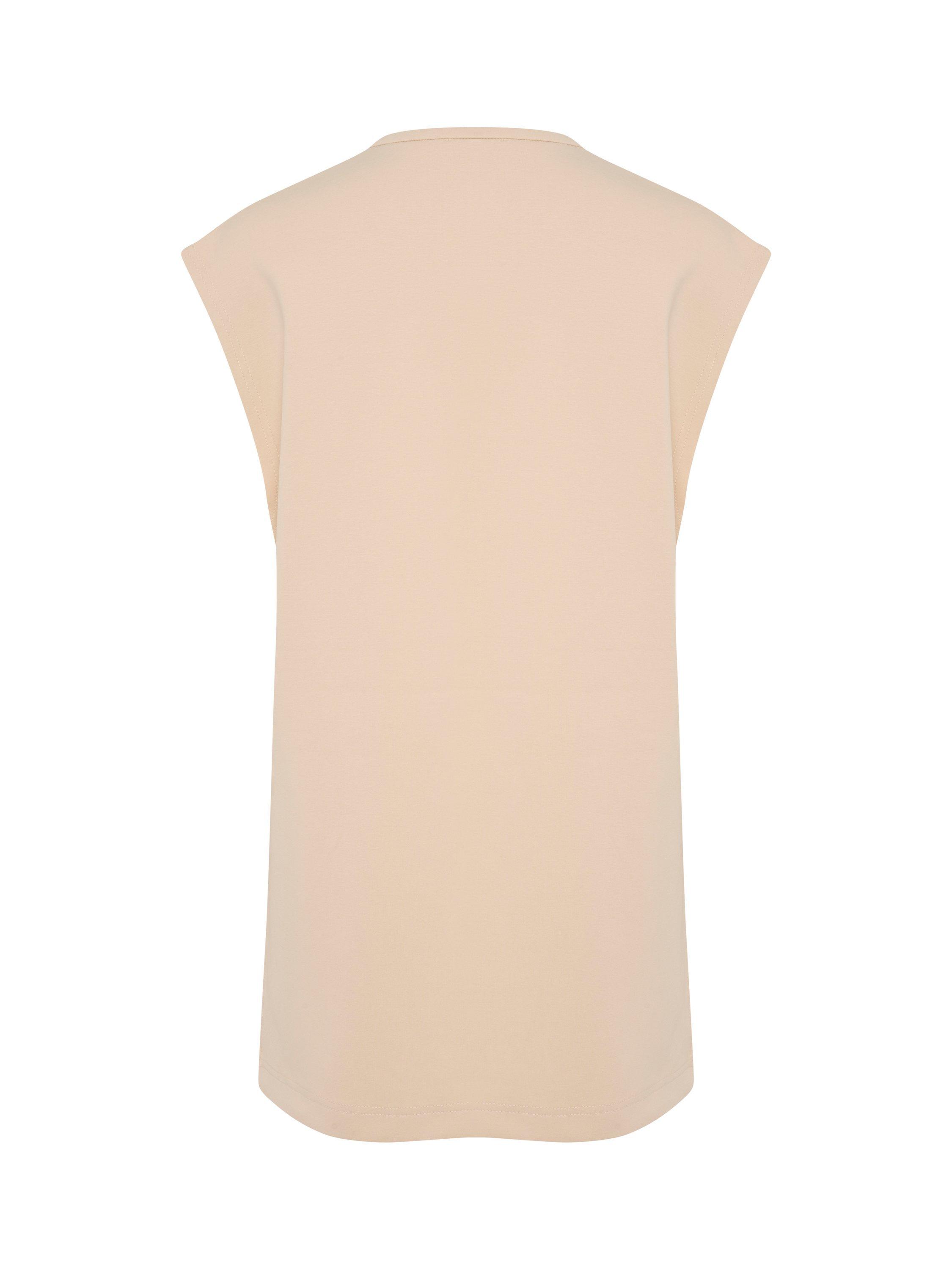 Product image 6 of 6, which shows Soaked In Luxury Anastasia Longline Sleeveless Top, Sandshell, XS