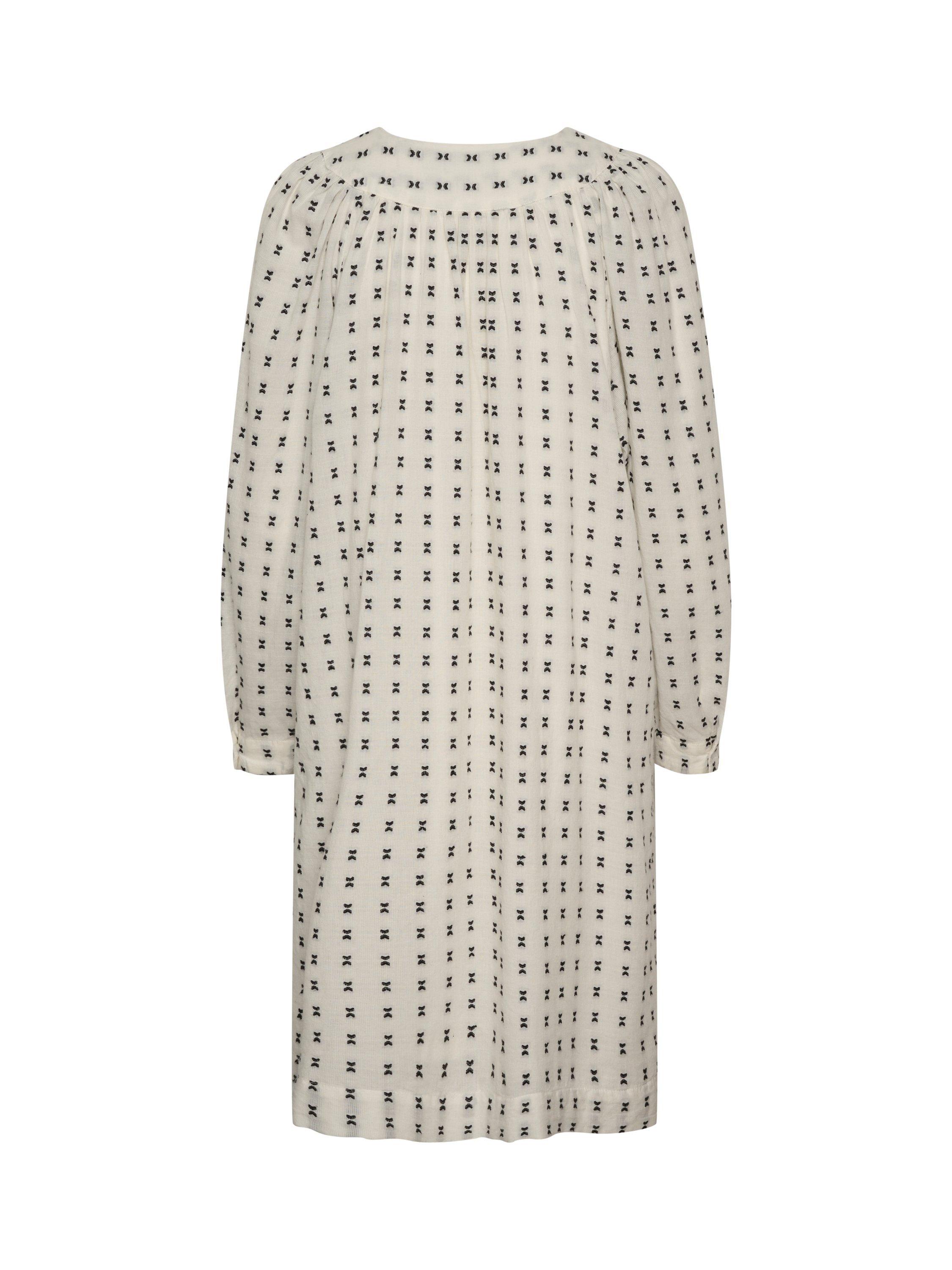 Product image 2 of 2, which shows Soaked In Luxury Hella Dobby Dress, Black/White, XS