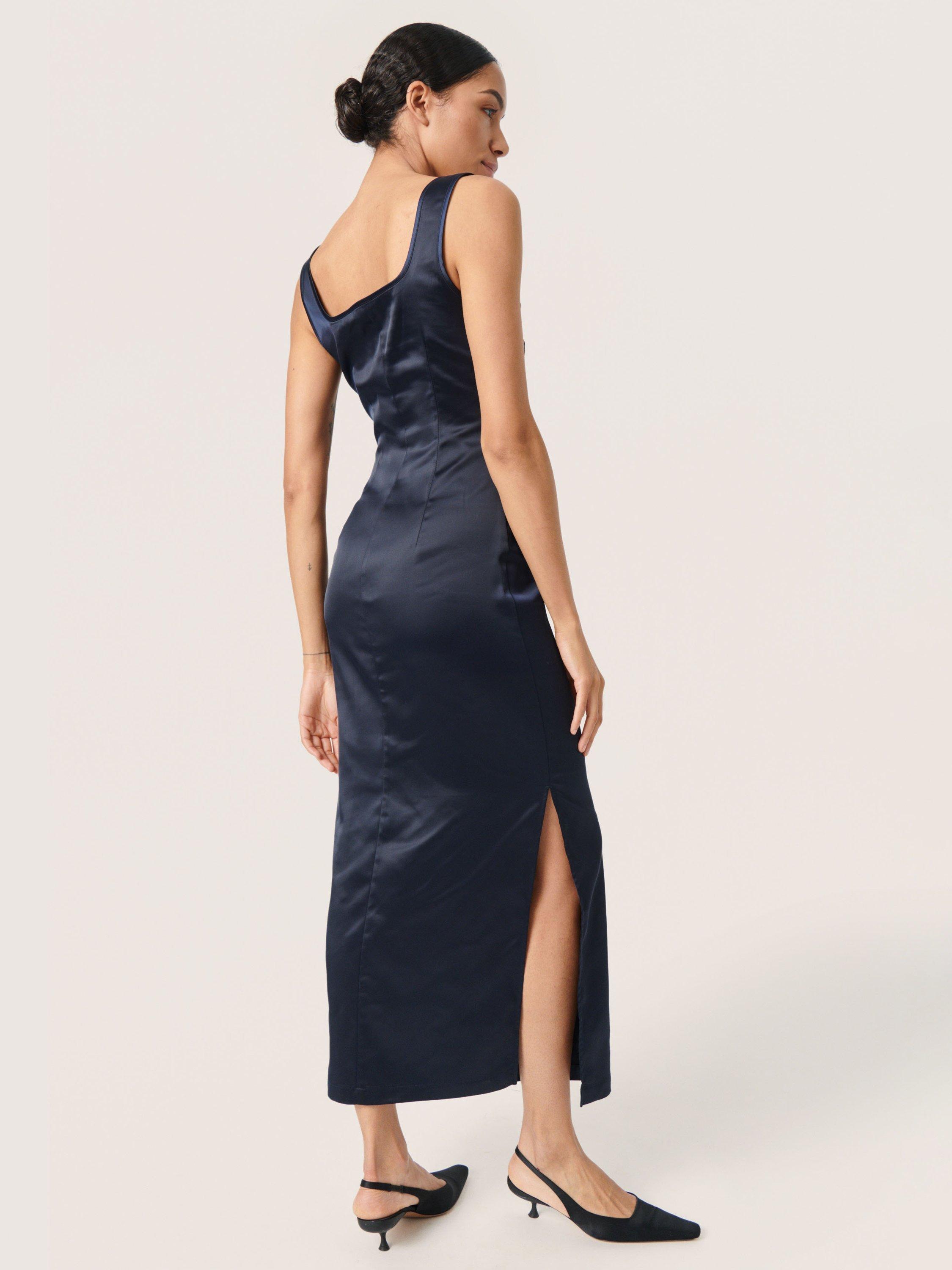 Product image 2 of 5, which shows Soaked In Luxury Anna Side Split Maxi Dress, Night Sky, XS