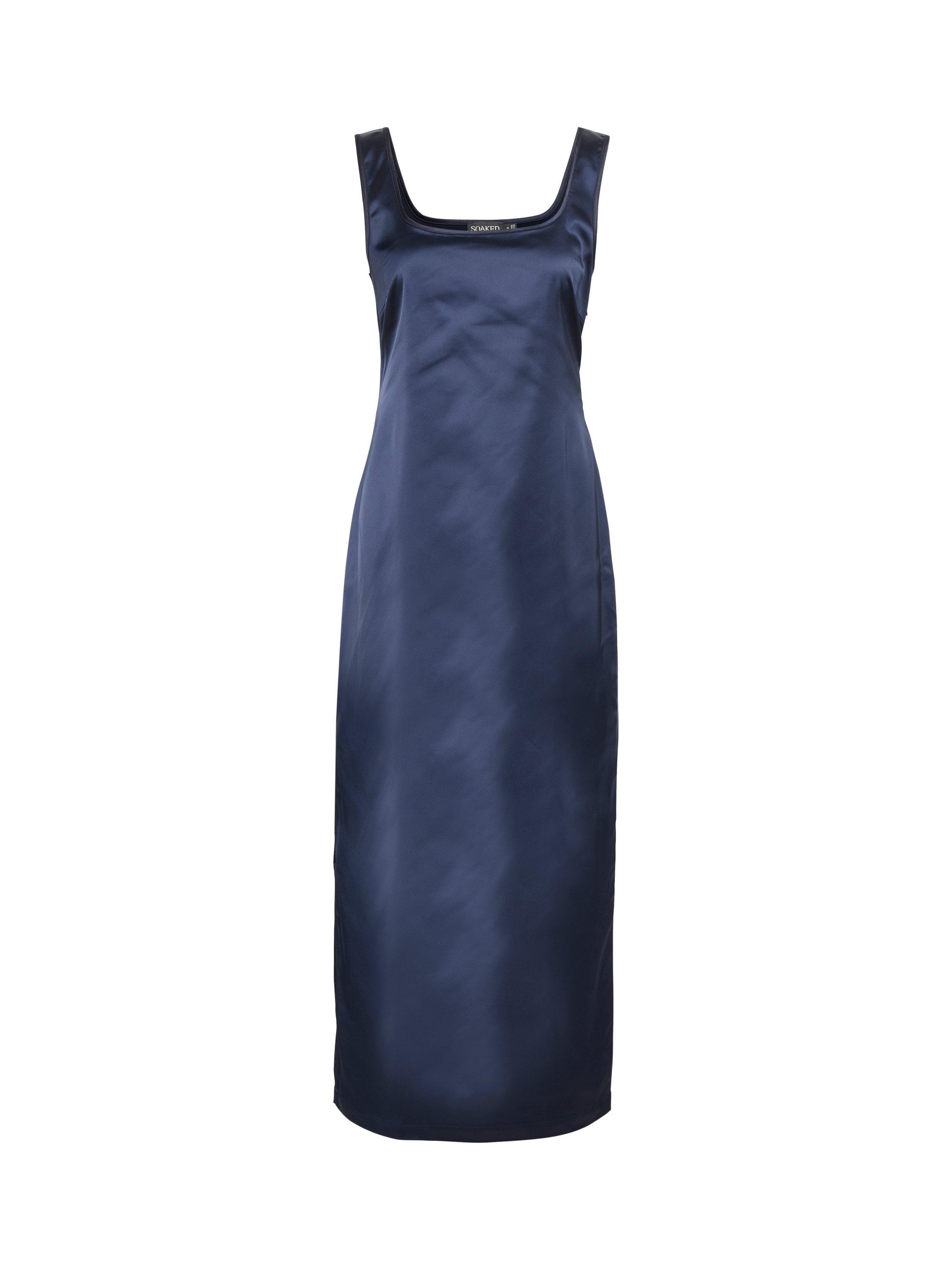 Product image 4 of 5, which shows Soaked In Luxury Anna Side Split Maxi Dress, Night Sky, XS