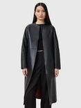 AllSaints Selby Suede Reversible Coat, Brown/Black